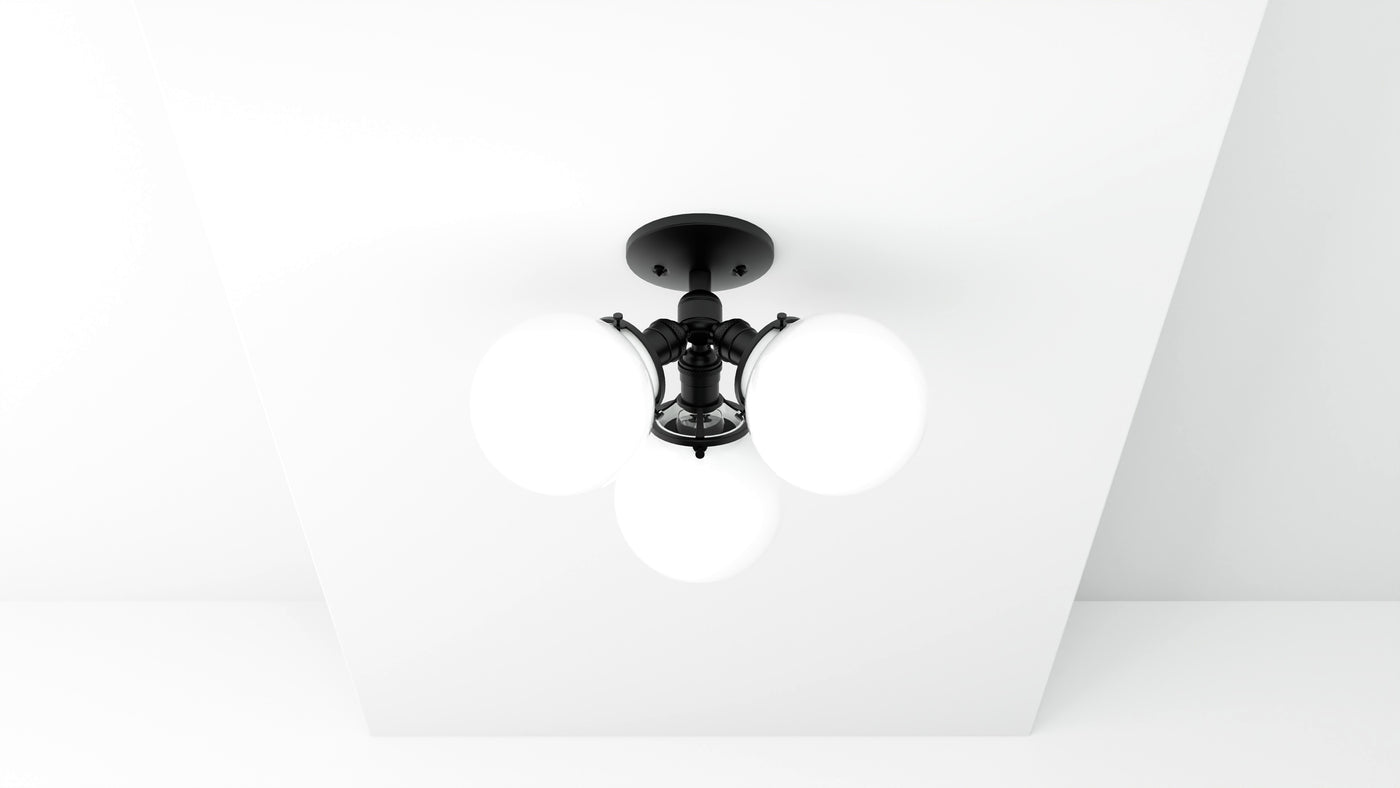 Palmdale - Three Light Semi Flush Fixture